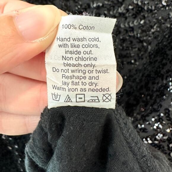 J.CREW | Black Sequin Sparkle Party Top | Size Small - Picture 7 of 7